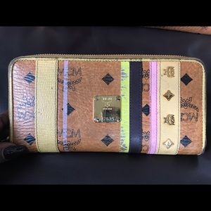 Authentic MCM Cognac wallet